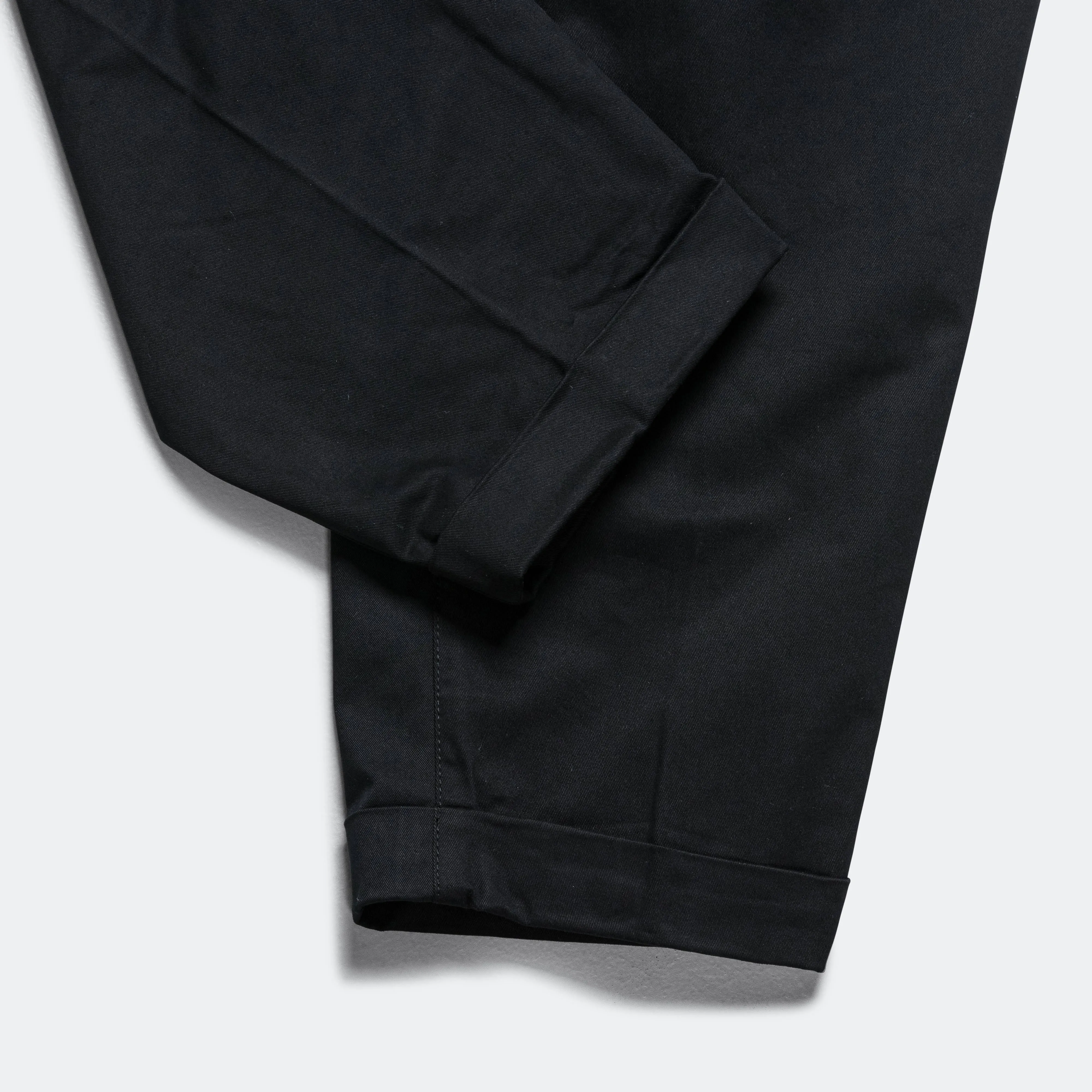 2 Pleat Twill Pants - Black