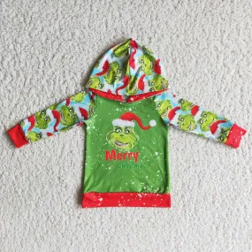 6 A19-19 Boy Winter Christmas Hoodies Green Top-promotion 2023.11.4