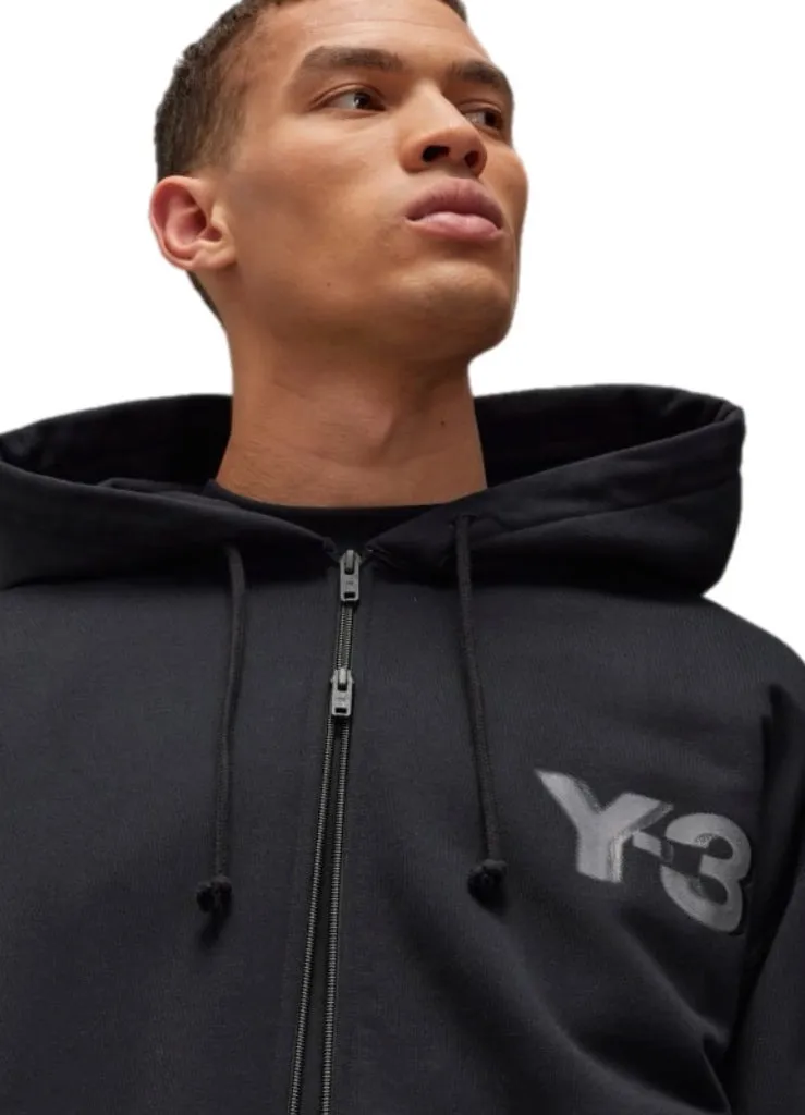 Adidas Y-3 Logo Black Zip Hoodie