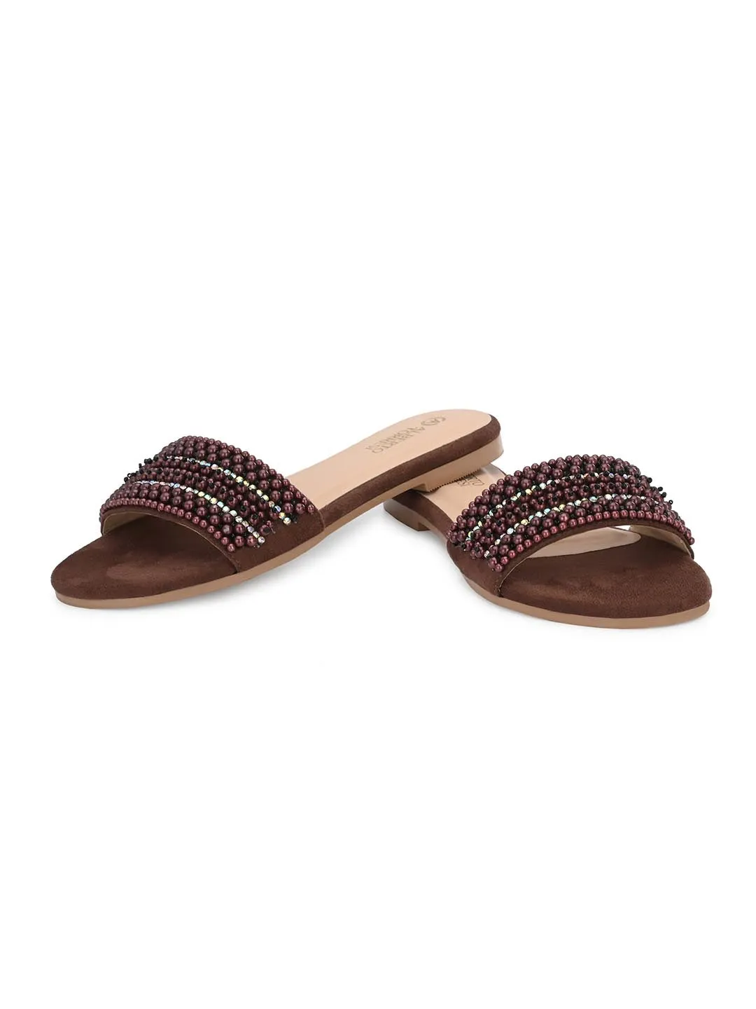 Alberto Torresi Synthetic Brown Flat Sandals for women