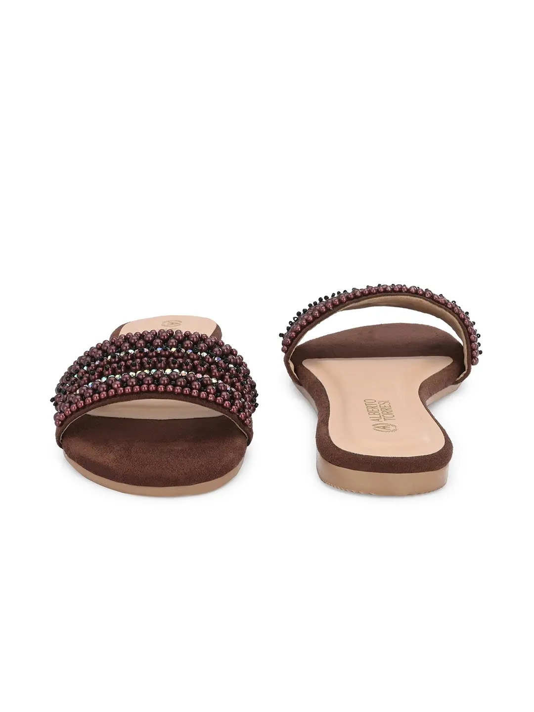 Alberto Torresi Synthetic Brown Flat Sandals for women