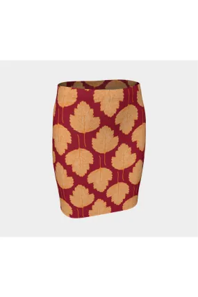 Autumn Leaves Fitted Skirt