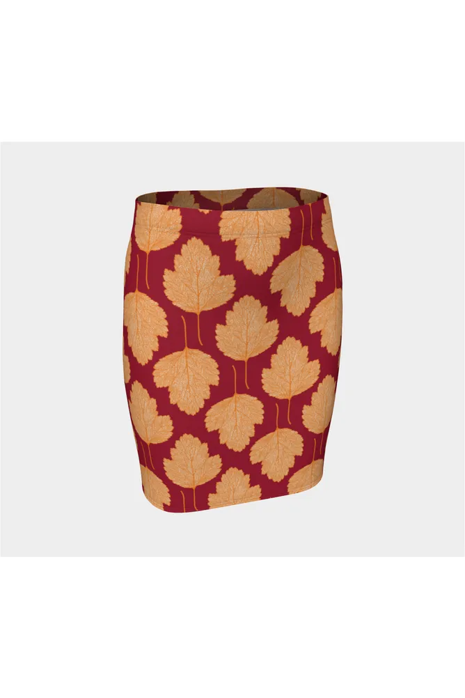 Autumn Leaves Fitted Skirt