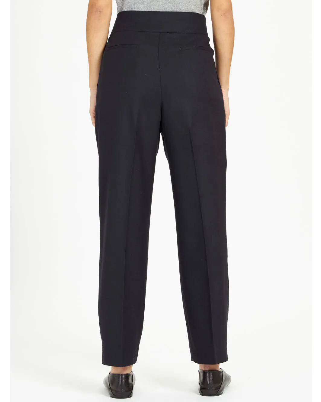 Barena Black Wool Pleated Trousers