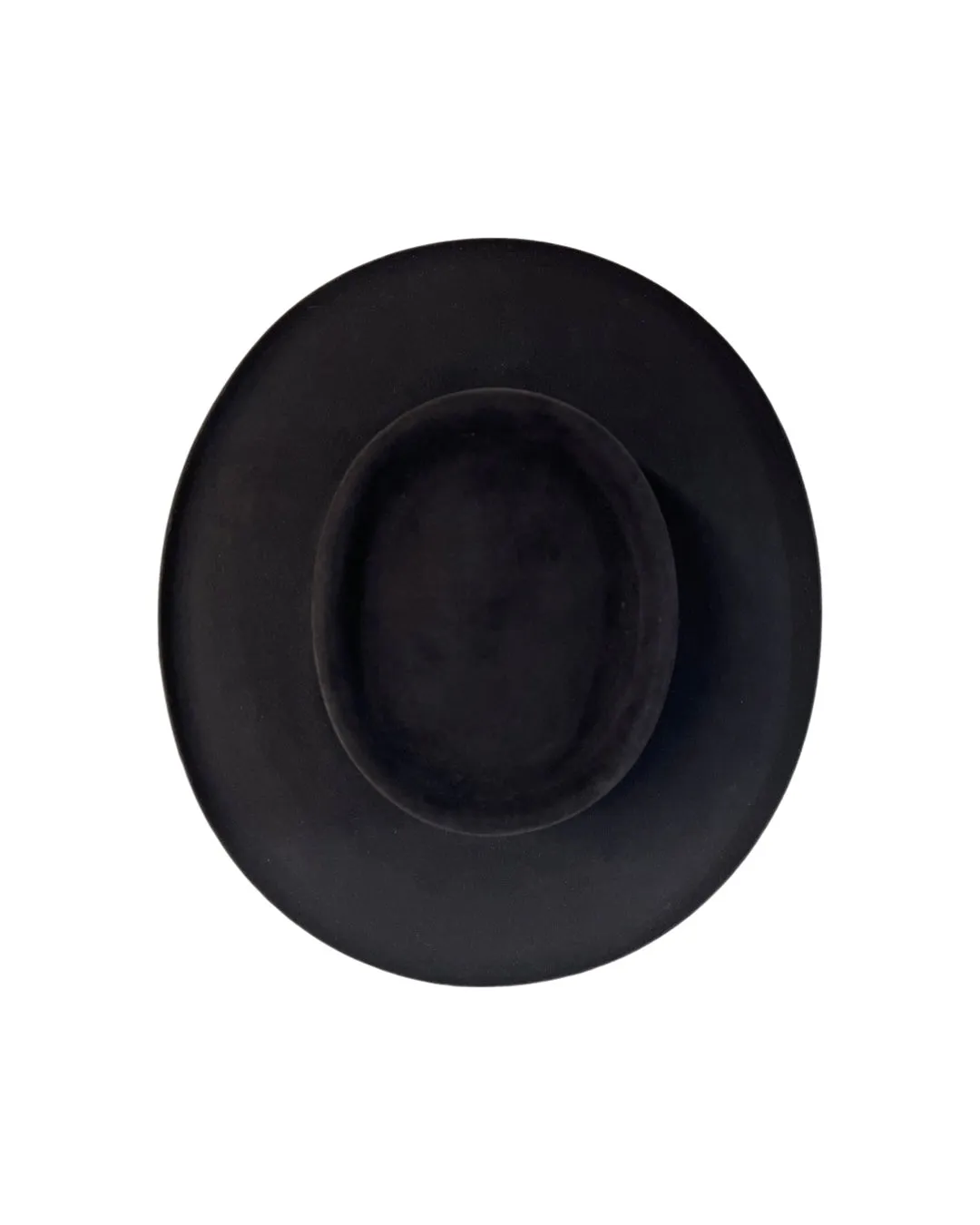 Black gaucho hat with ribbon hat band