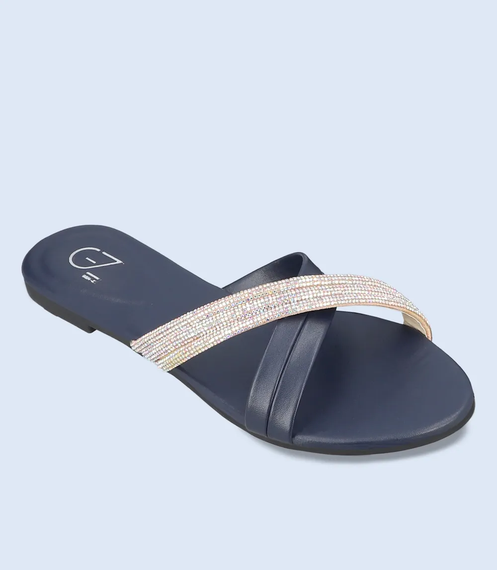 BW9459-NAVY-Women Slipper