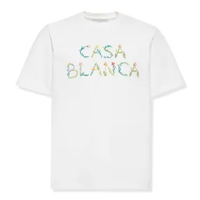 Casablanca L’Arche Fleure logo White T Shirt