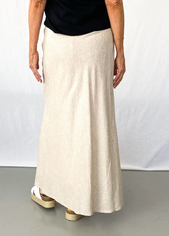 Celine Linen Blend Maxi Skirt