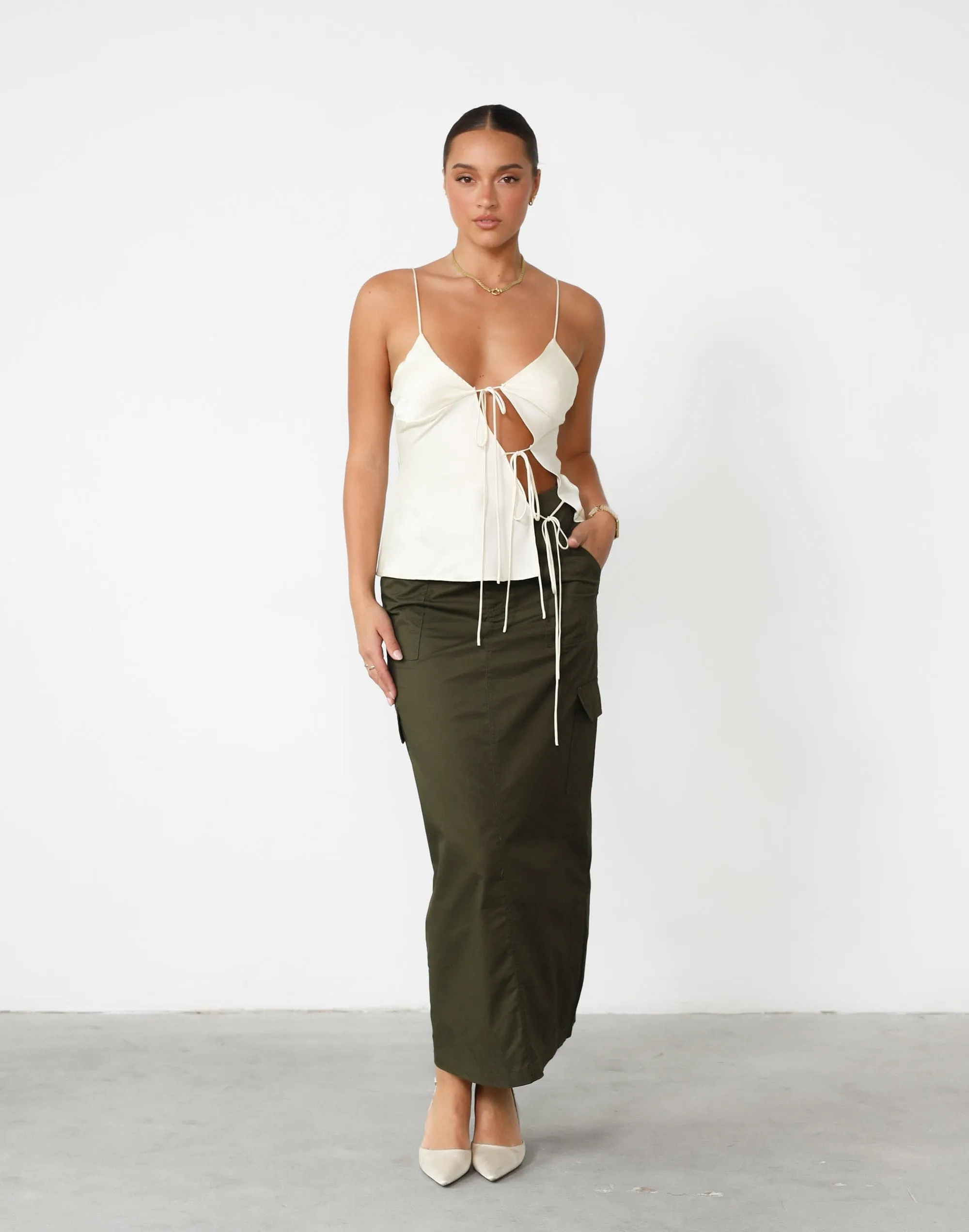 Deena Maxi Skirt (Burnt Olive)