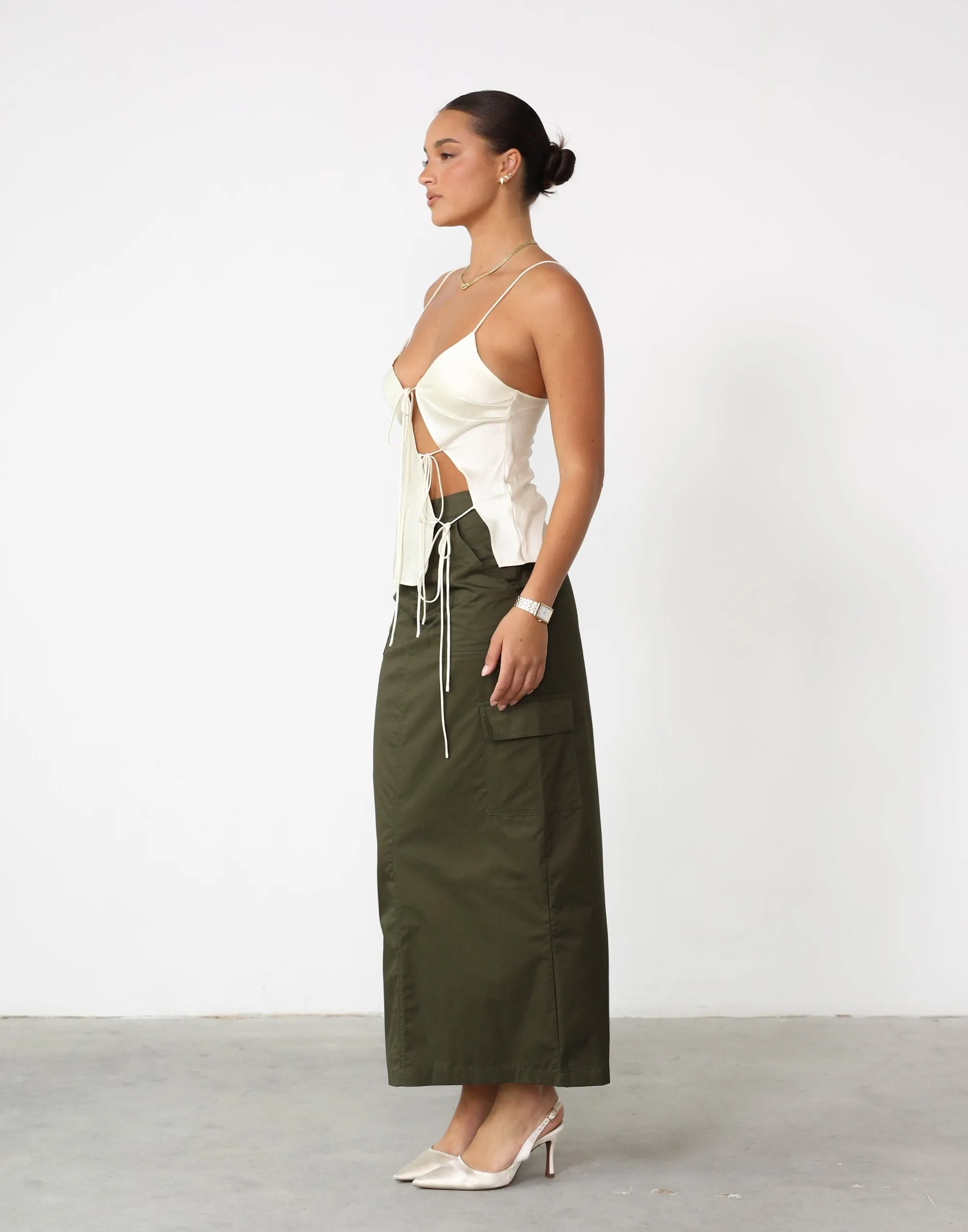 Deena Maxi Skirt (Burnt Olive)