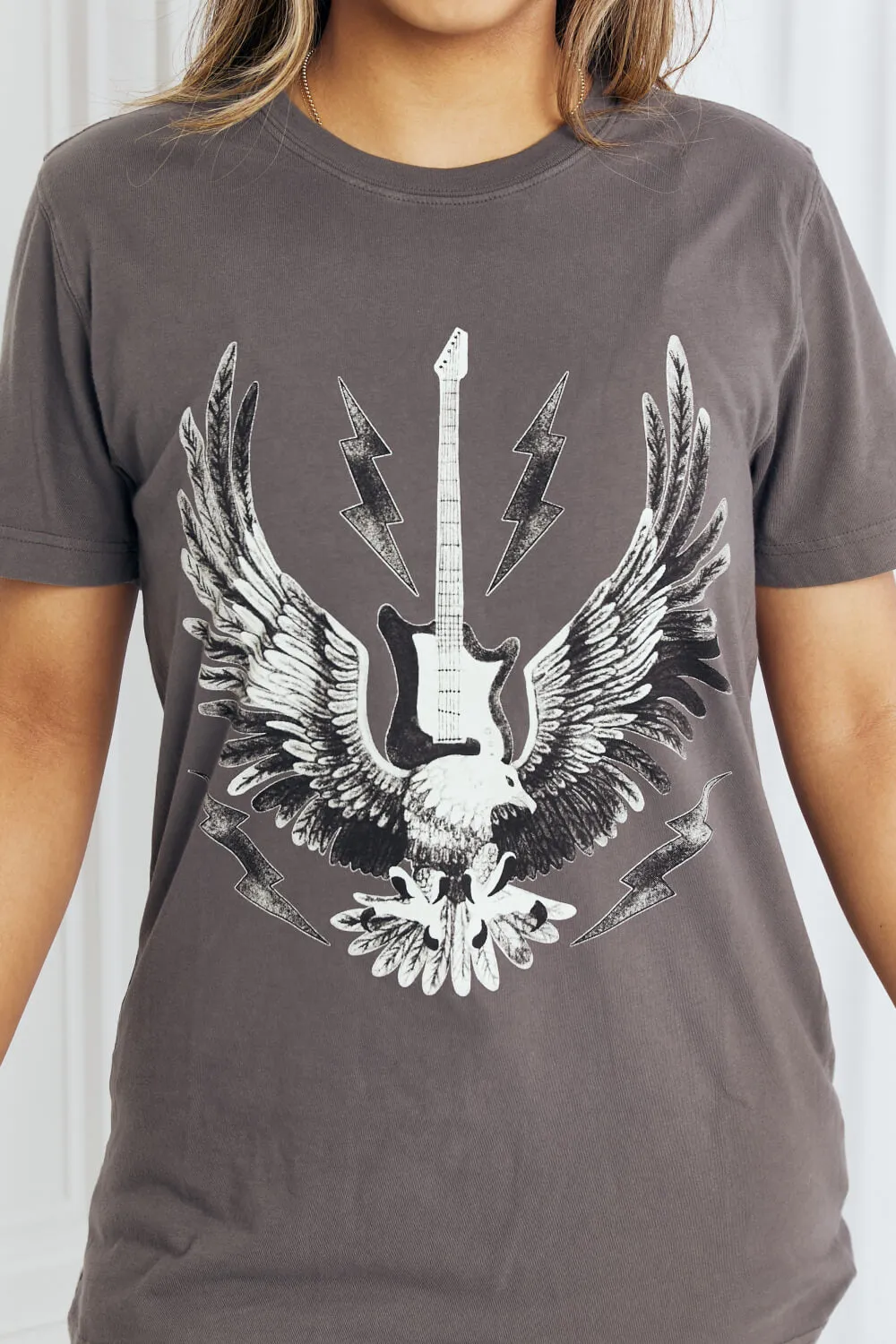 Eagle Graphic Tee Shirt in Charcoal