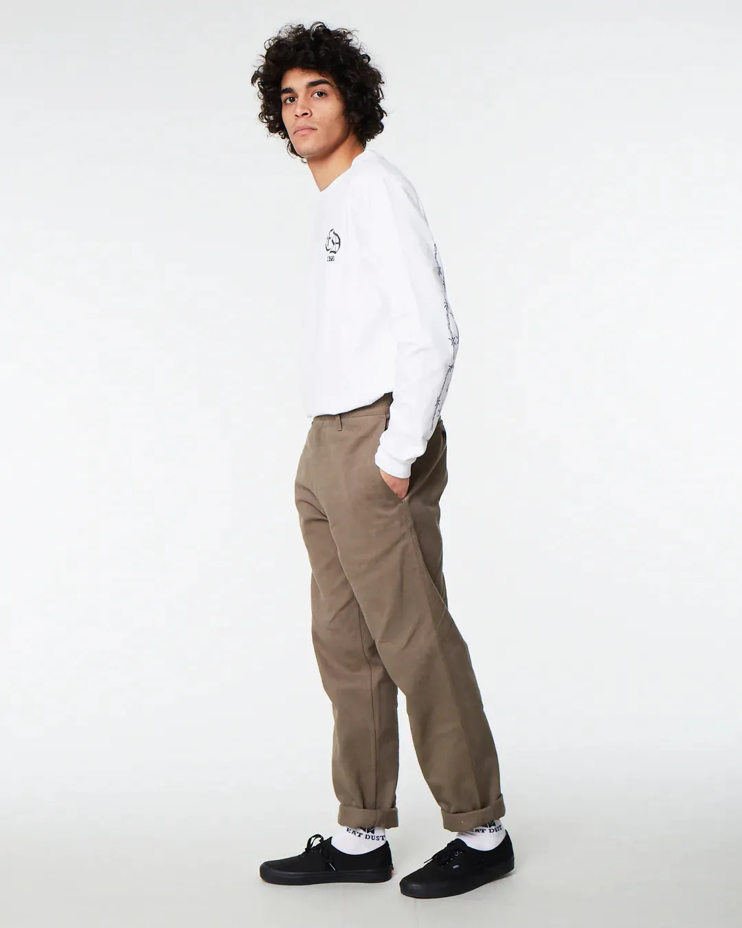 Eat Dust Clothing Keats Cotton Service Chino Lovat