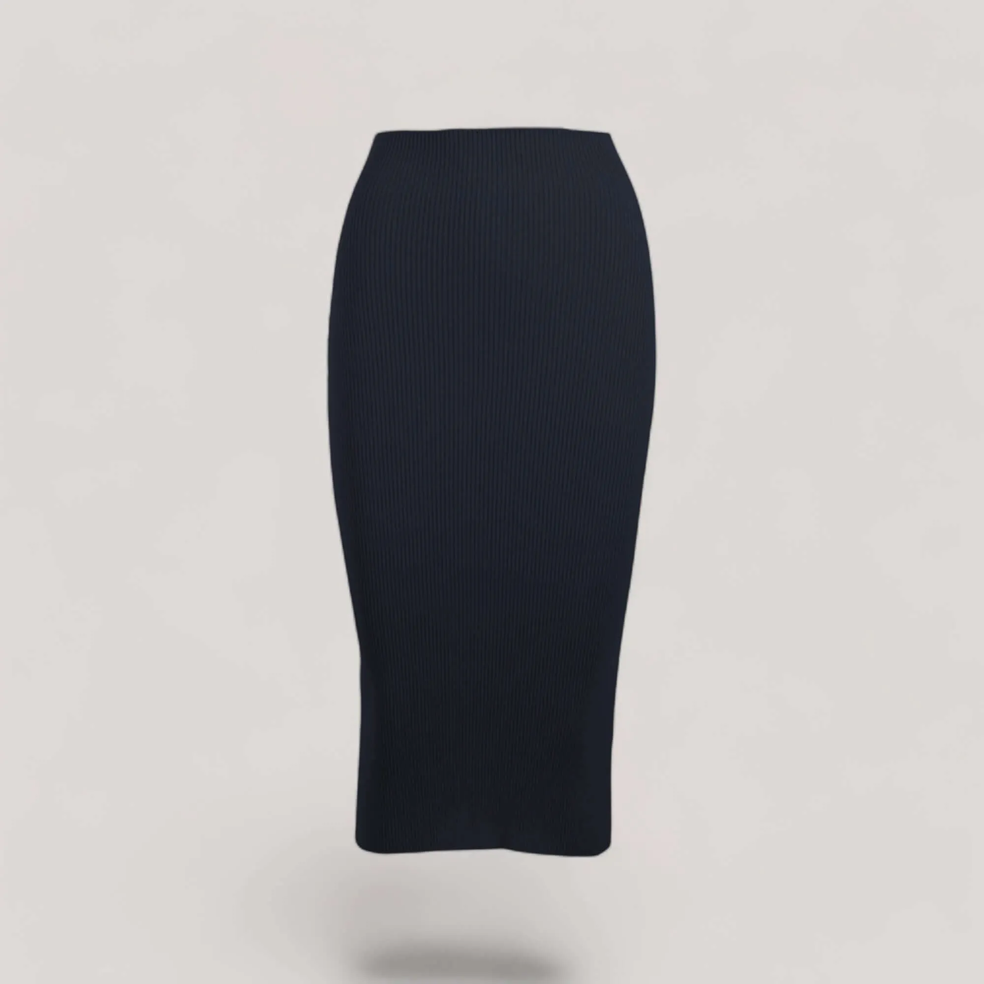 ELLERY | Ribbed High Waisted Midi Skirt