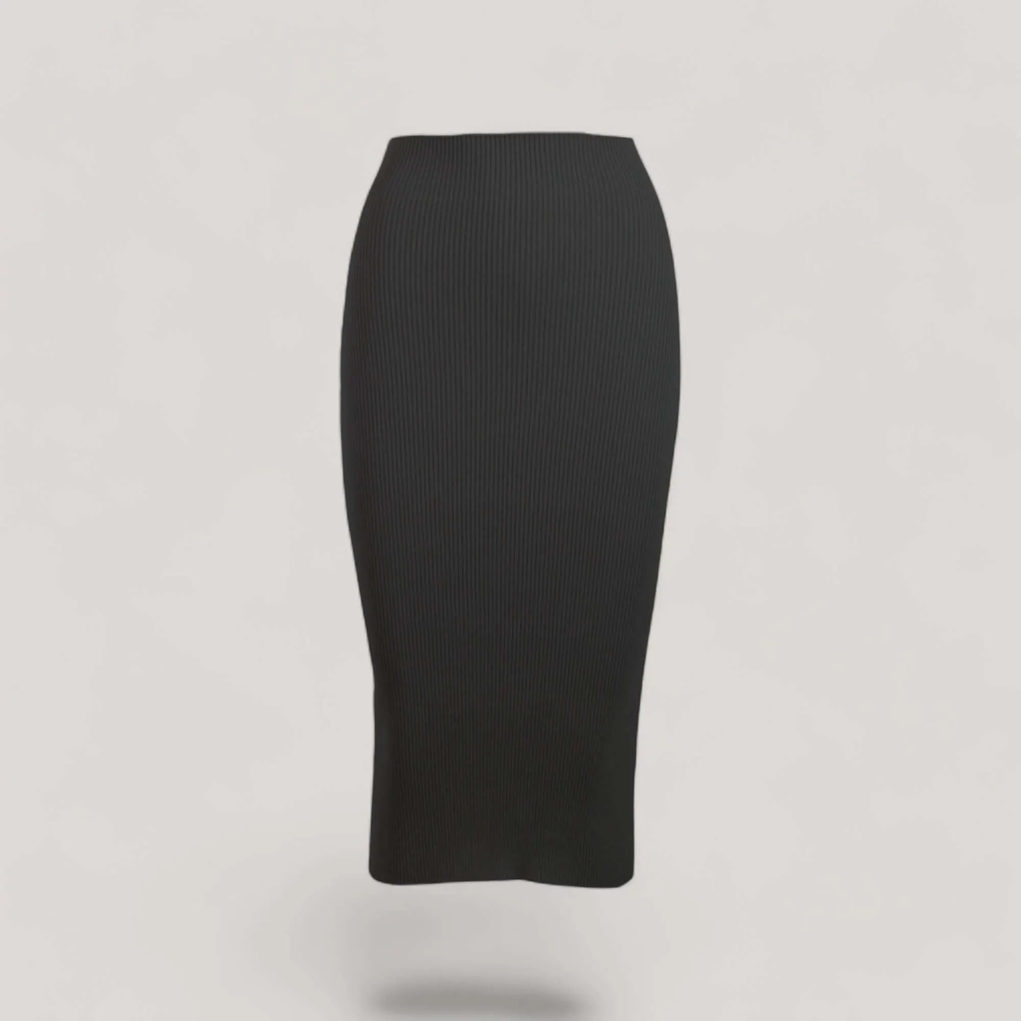 ELLERY | Ribbed High Waisted Midi Skirt