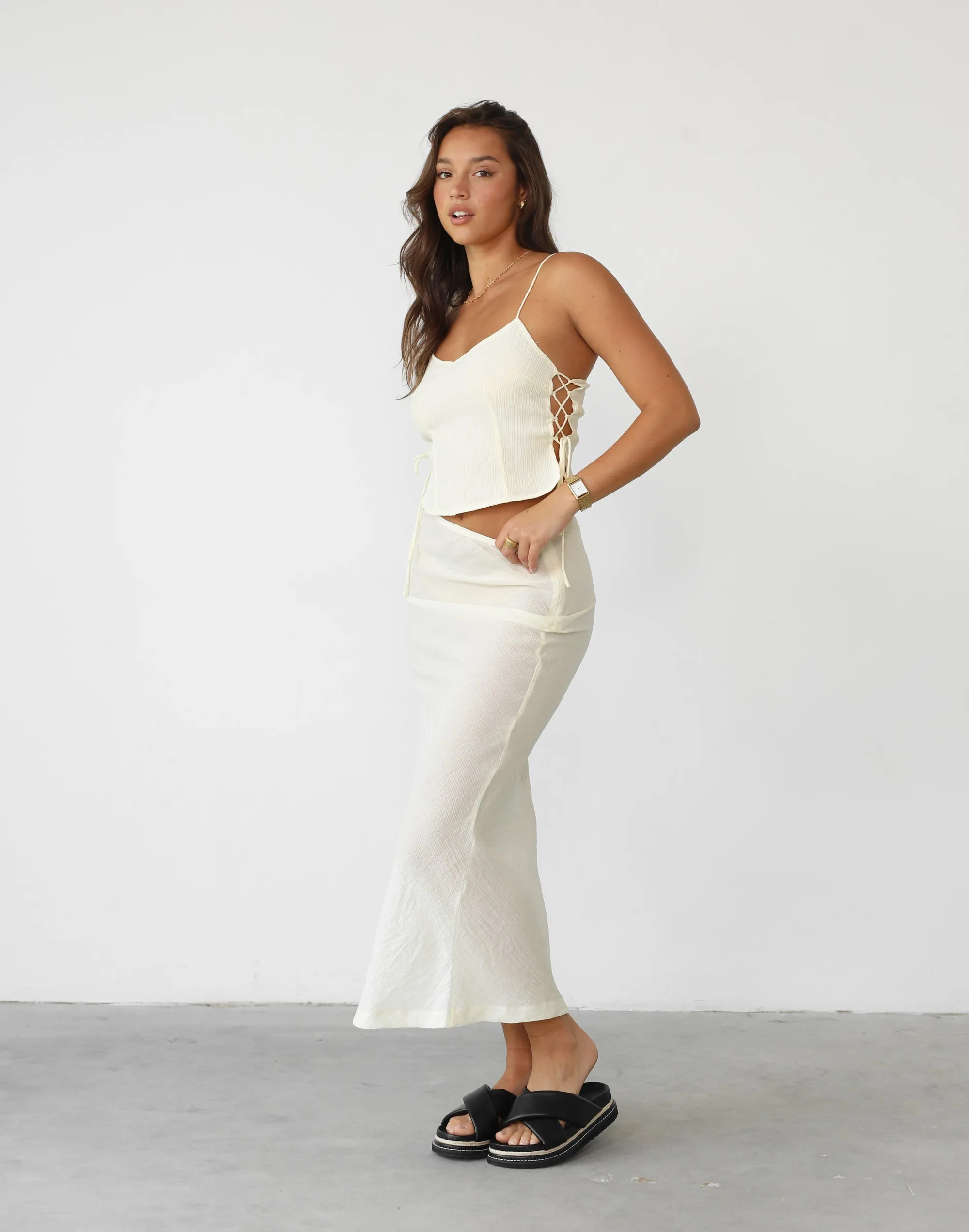 Endless Maxi Skirt (Ivory) - By Lioness