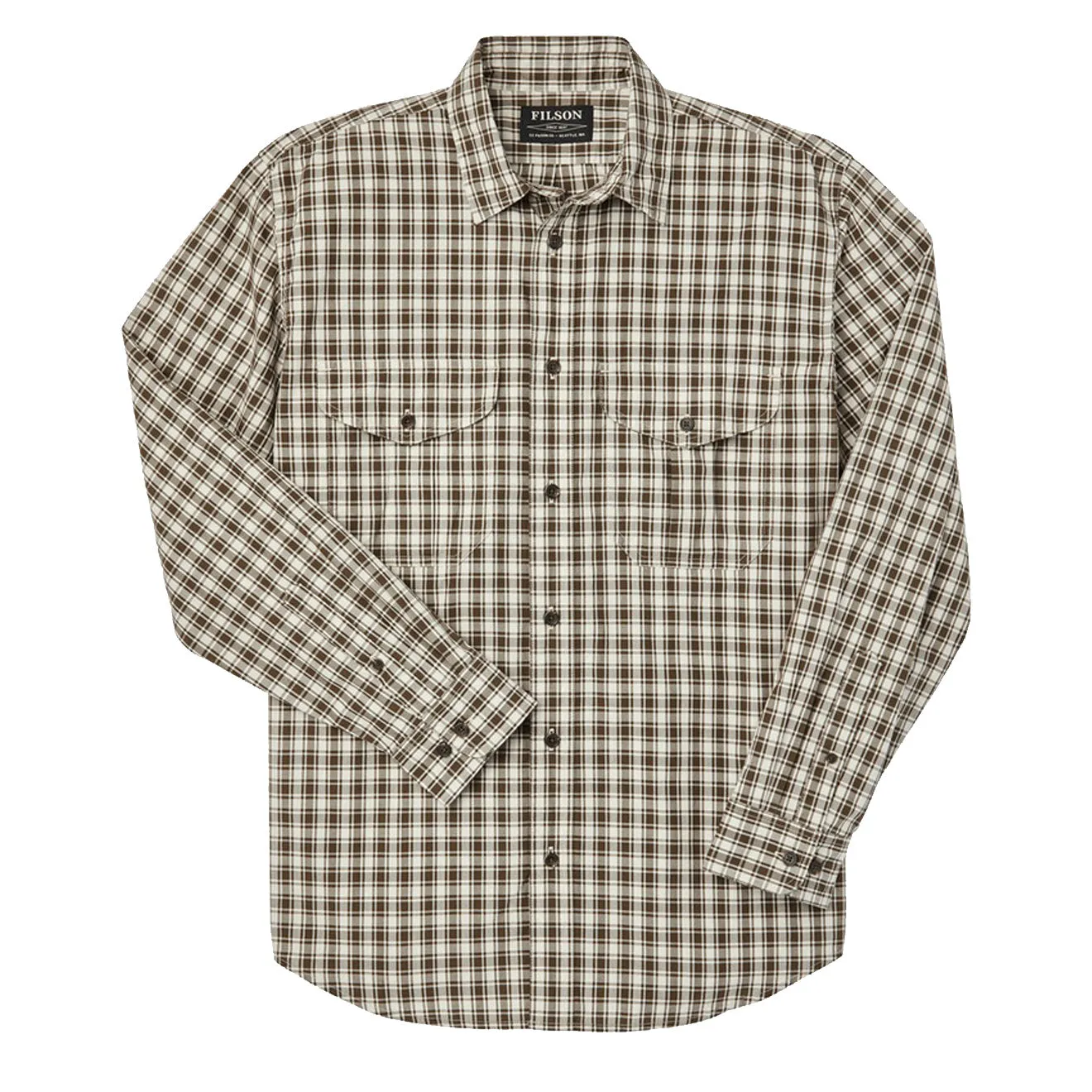 Filson Feather Cloth Shirt Natural / Dark Olive