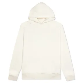 Hooded Brushed Logo Sweatshirt - Stone White