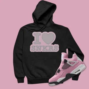 I Love Sneakers Hoodie Matching Jordan 4 Orchid