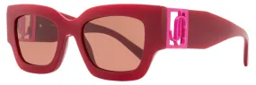 Jimmy Choo Women's Rectangular Sunglasses Nena C9A4S Red/Pink 51mm