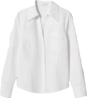 MANGO White Pleated Cotton Shirt BNWT UK 14