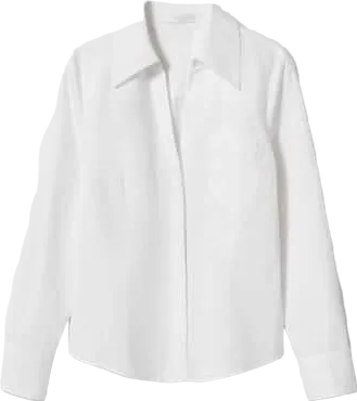 MANGO White Pleated Cotton Shirt BNWT UK 14