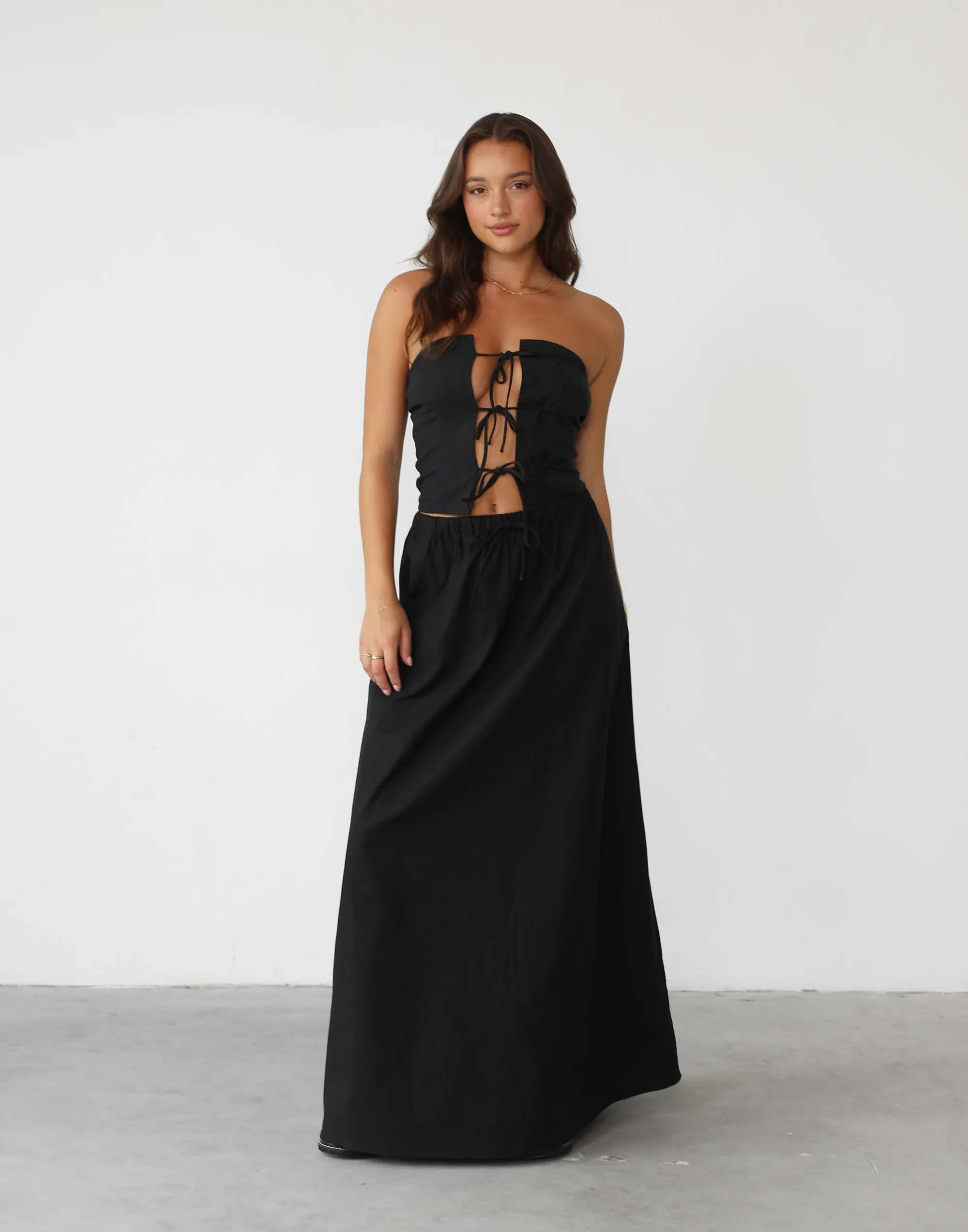 Serene Maxi Skirt (Onyx)- By Lioness