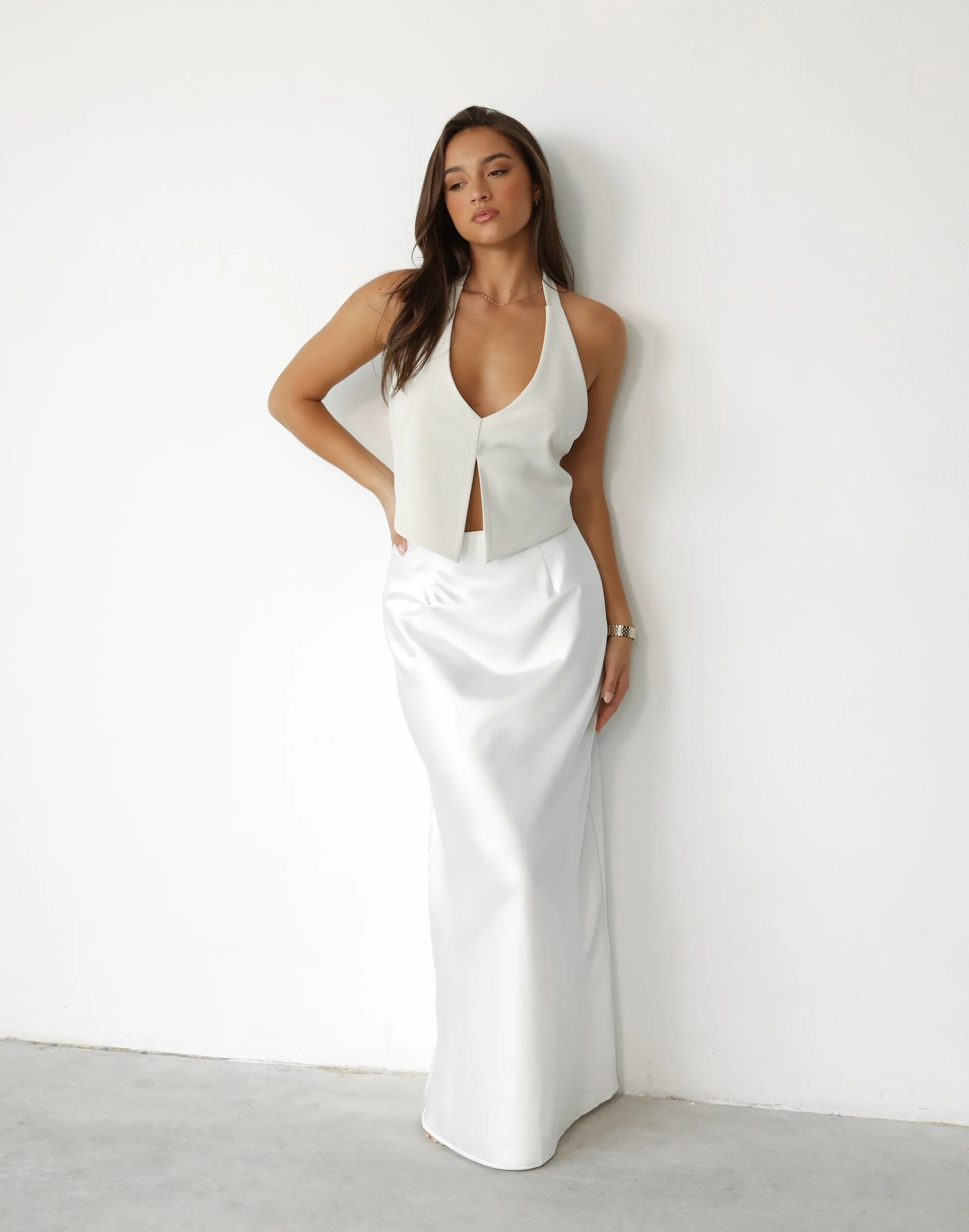 Sincerity Maxi Skirt (White)