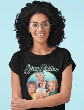 Stay Golden color design . Shirts, mugs, dog bandanas, hoodies, socks,  Golden girls tribute.