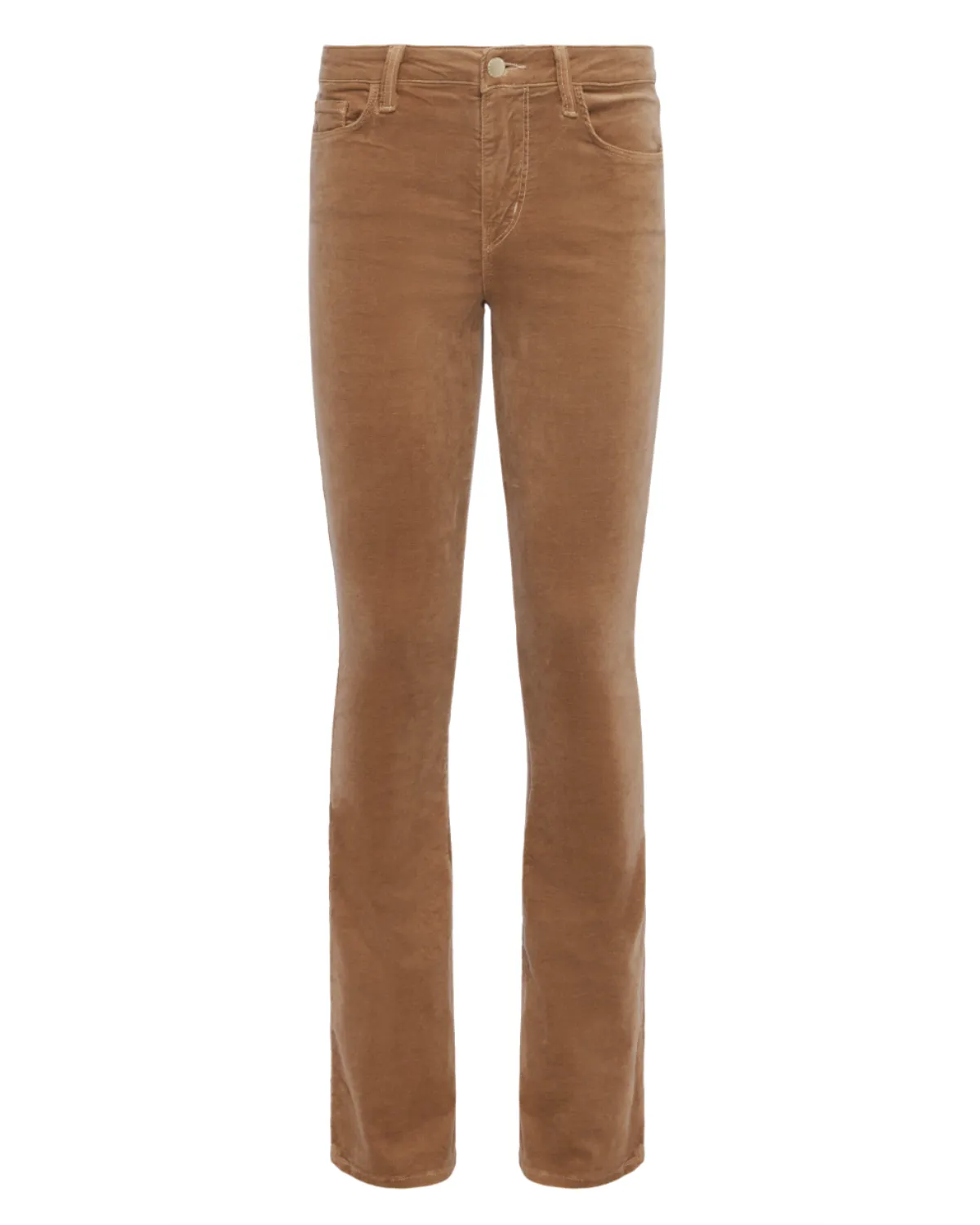 Stevie Velvet High Rise Straight Leg Denim (Dark Cappuccino)