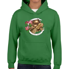 Sulcata Tortoise Banner Youth Hoodie