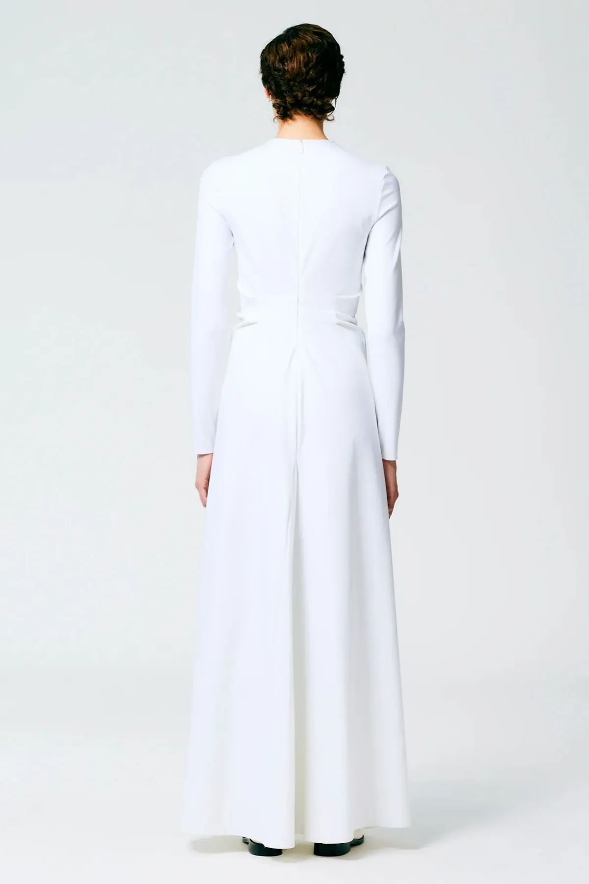 Tibi Compact Ultra Stretch Maxi Gown - White