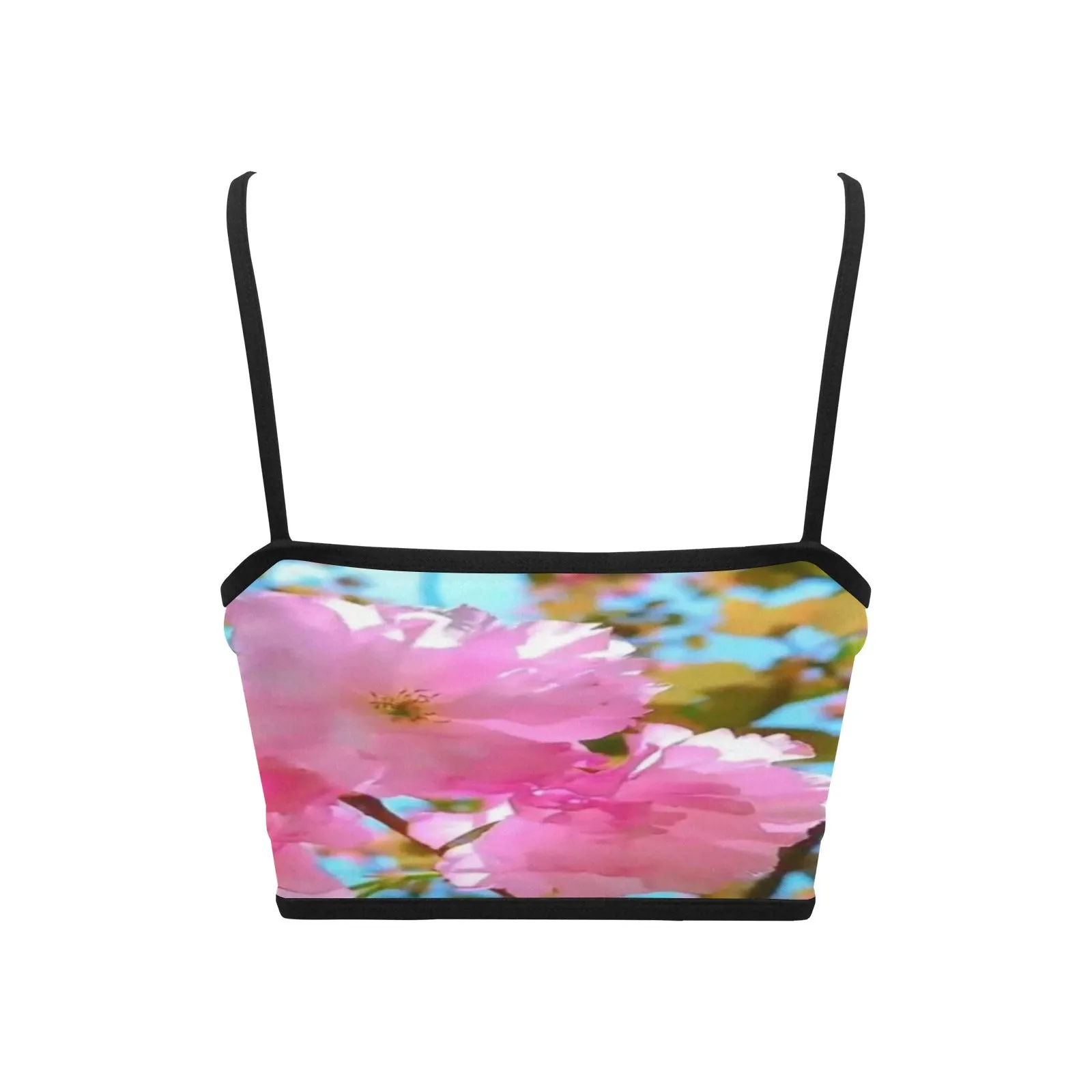 TRP Floral Print 02 Designer Spaghetti Strap Crop Top