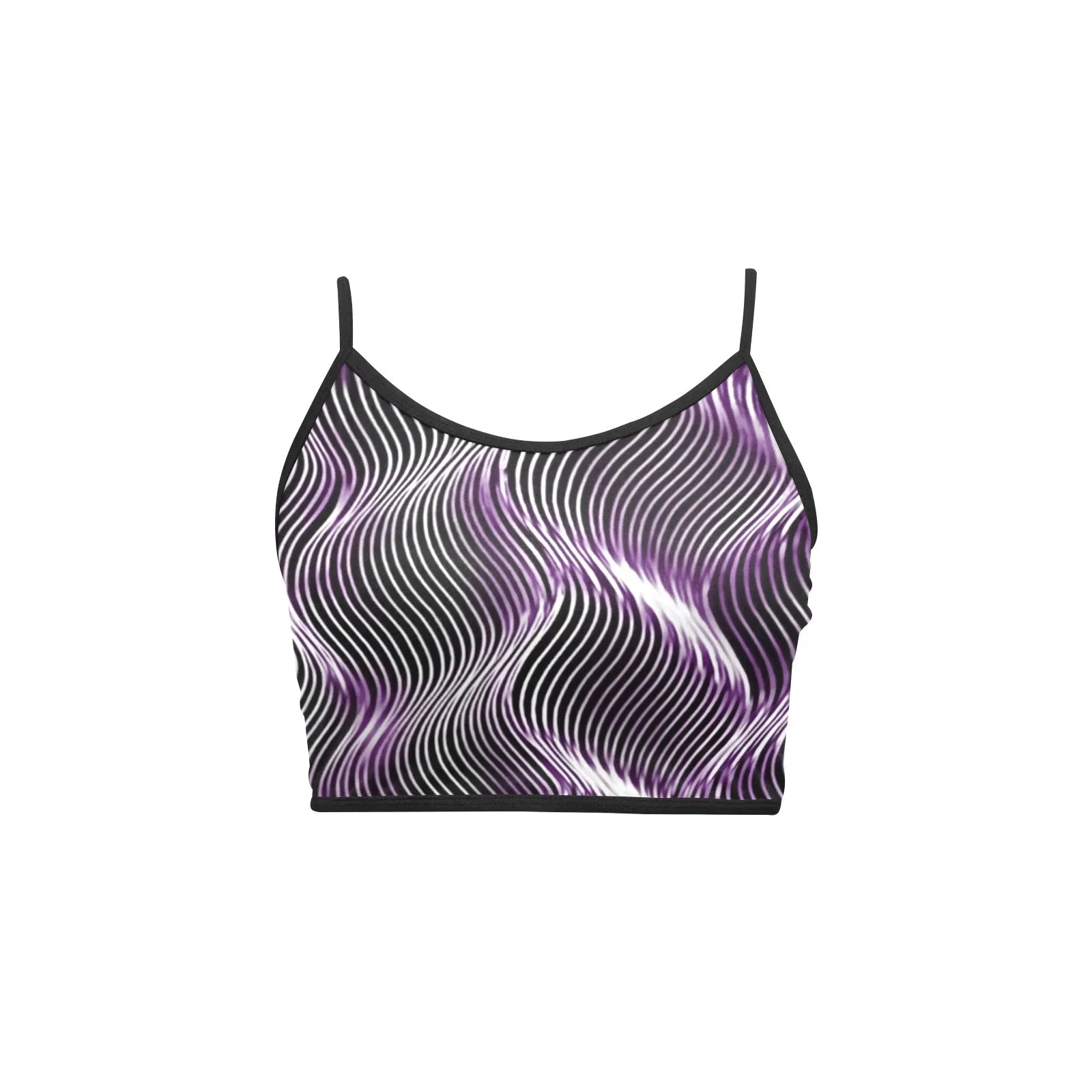 TRP Twisted Patterns 04: Weaved Metal Waves 01-01 Designer Spaghetti Strap Crop Top