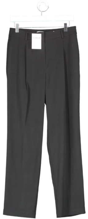 TU Black Pleated Straight Leg Trousers UK 10