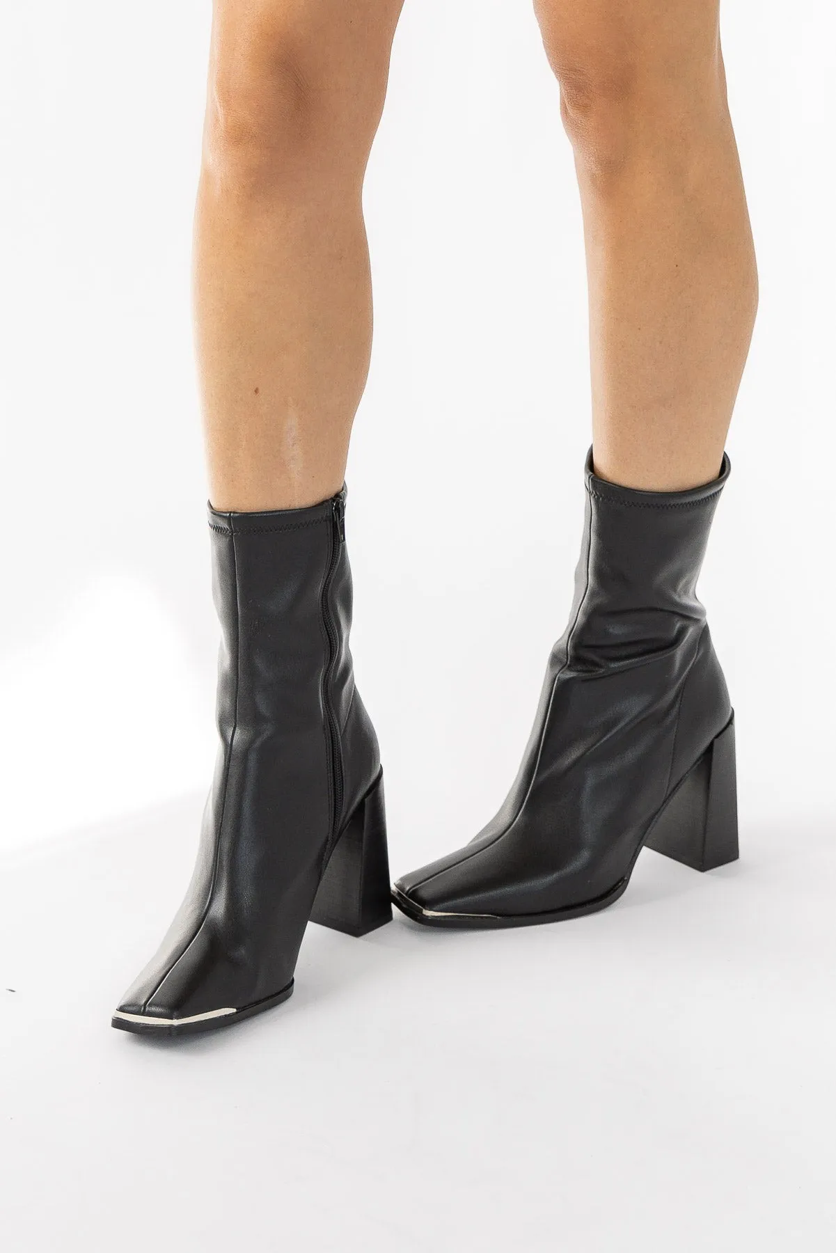 Walk Tall Black Dress Booties - Final Sale