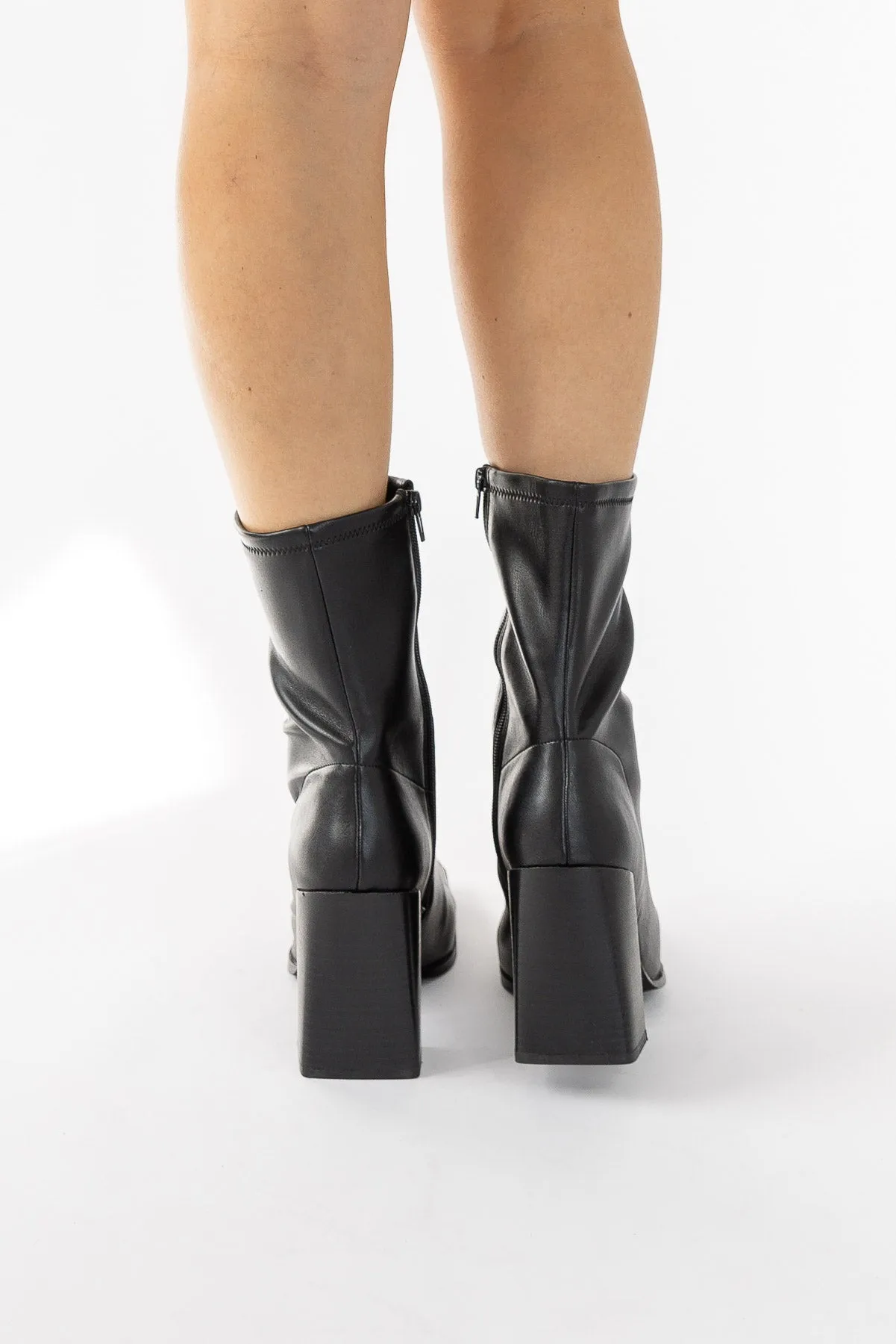 Walk Tall Black Dress Booties - Final Sale