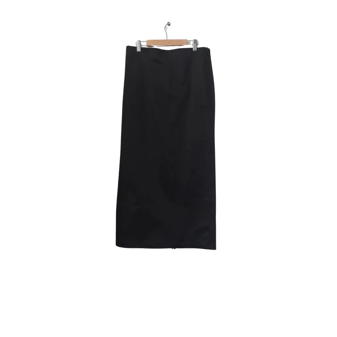 WEEKDAY Black Organic Cotton Long Skirt | Brand New |