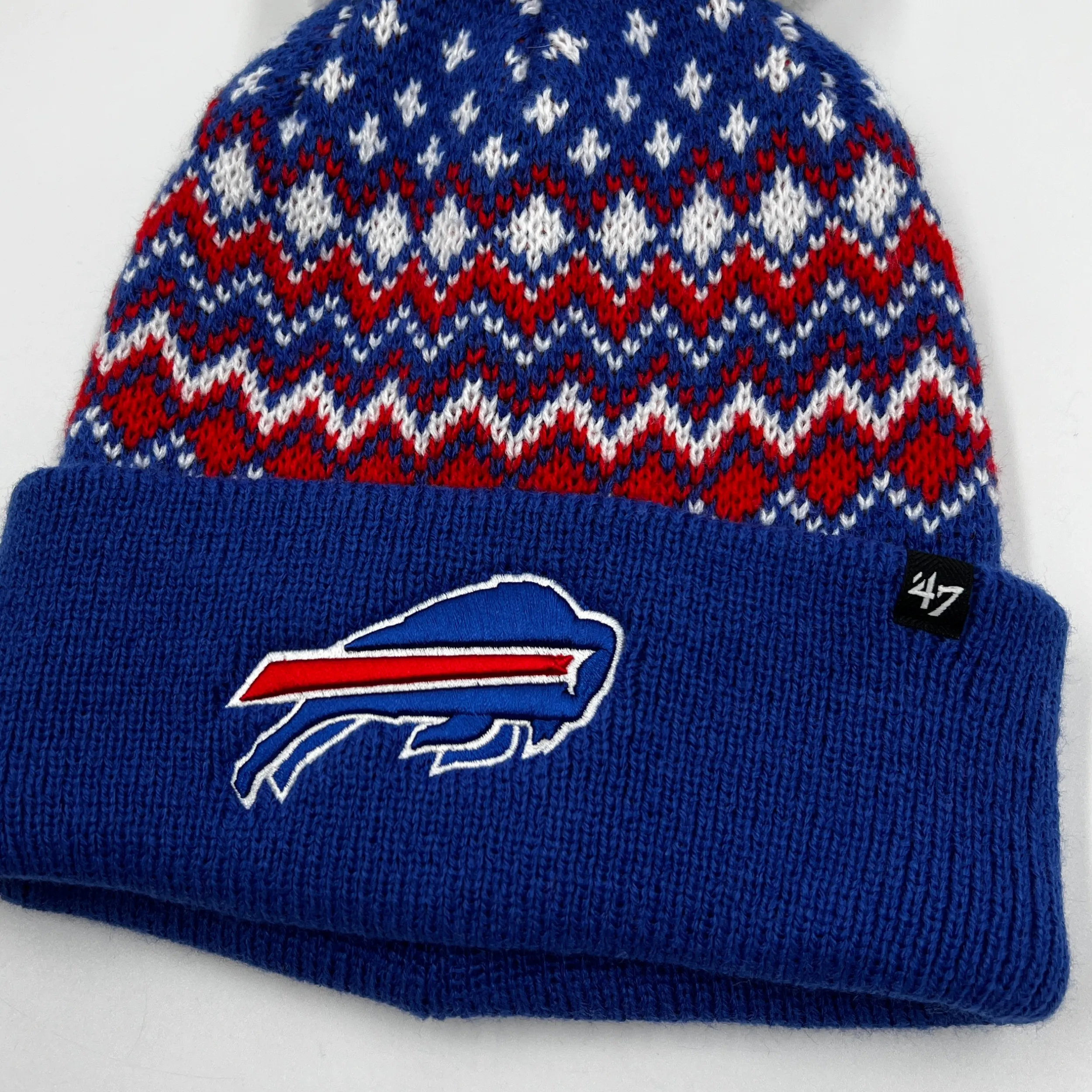 Women's '47 Brand Buffalo Bills Sonic Blue With Pattern Knit Winter Hat