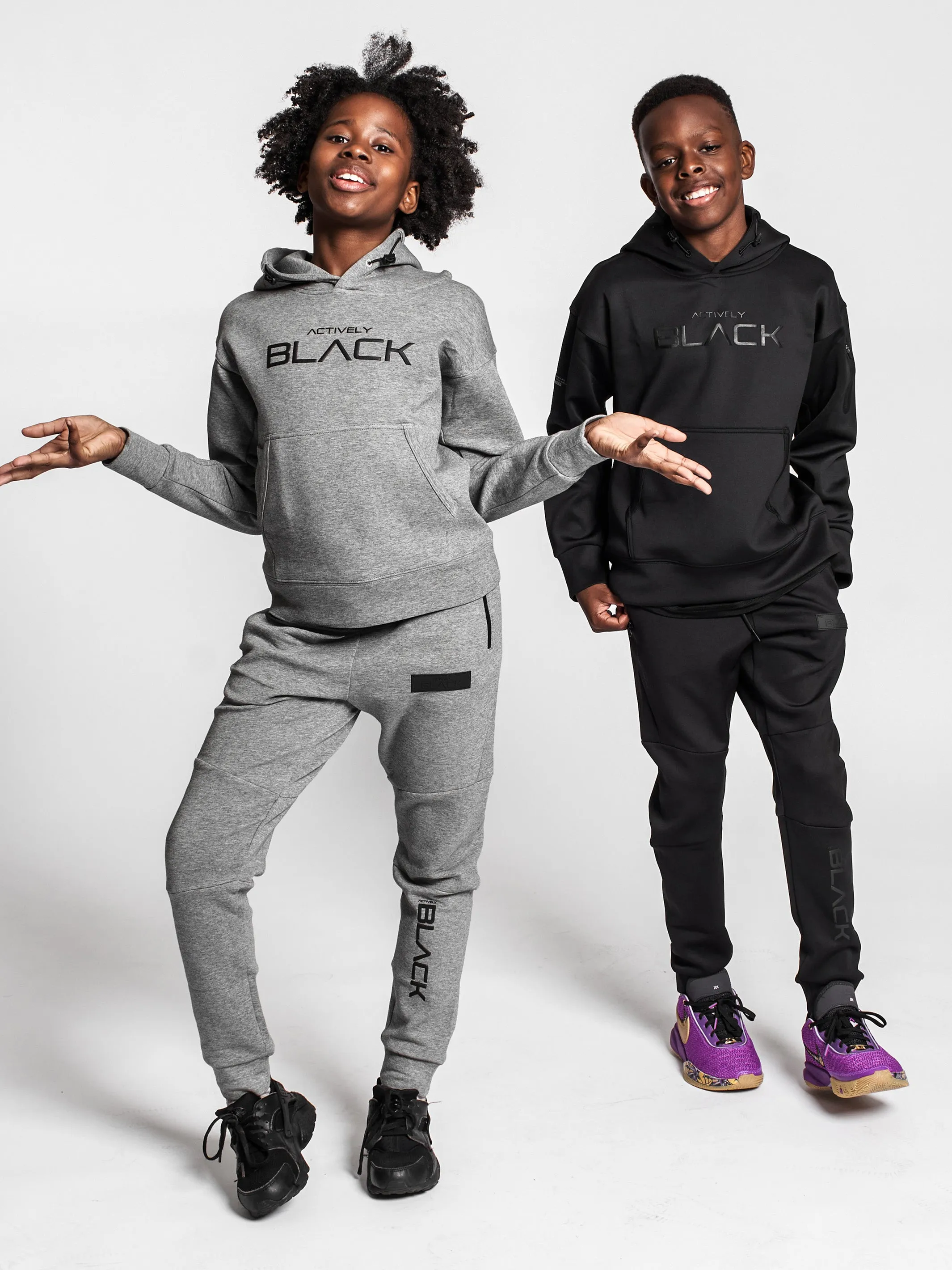 Youth Actively Black Performance Tech Hoodie