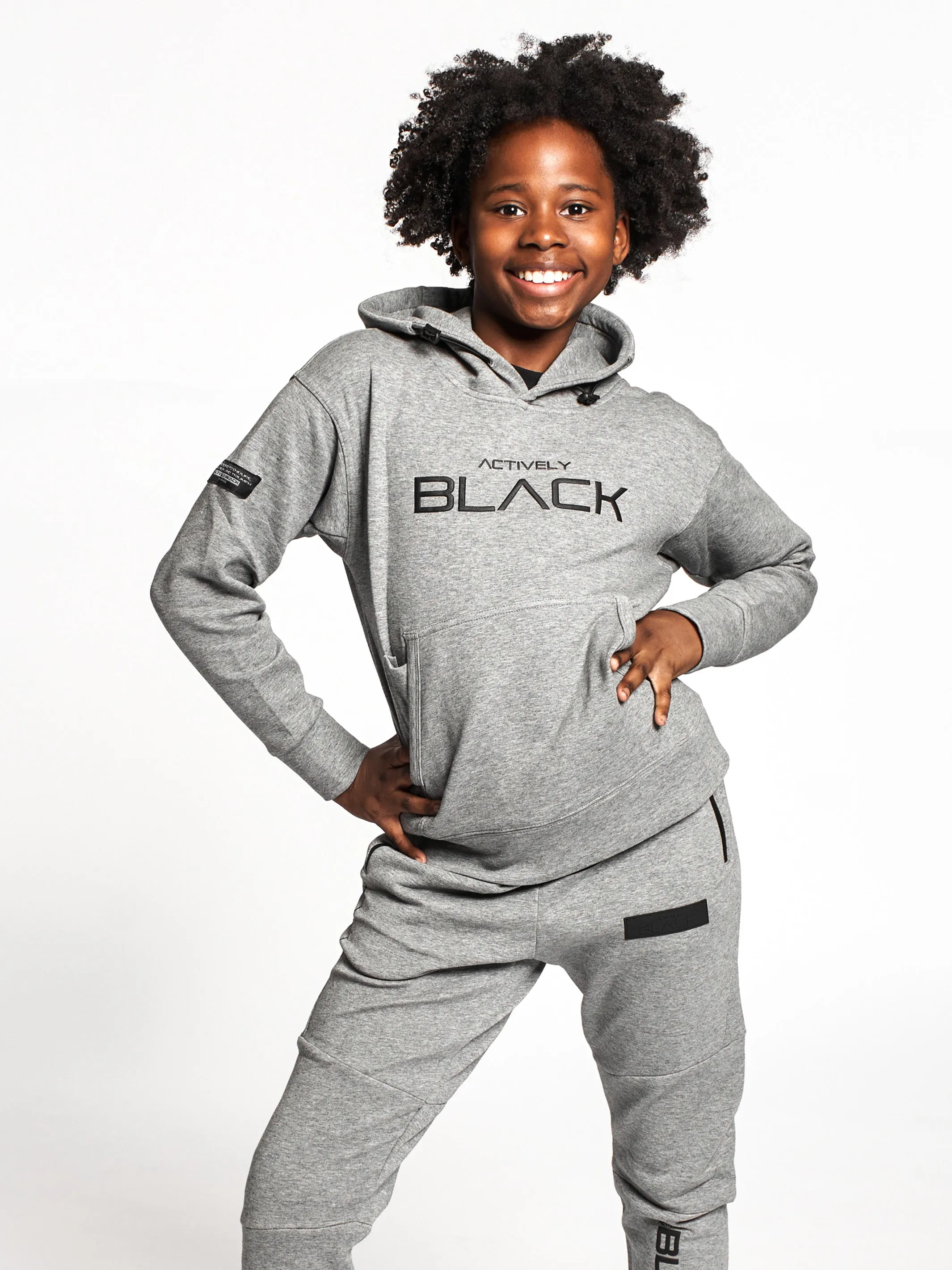 Youth Actively Black Performance Tech Hoodie