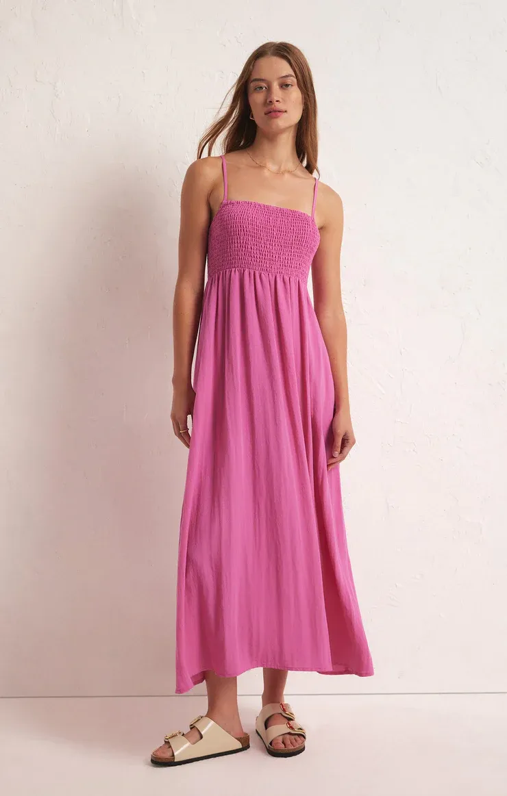 Z Supply Beachside Midi Dress - Heartbreaker Pink