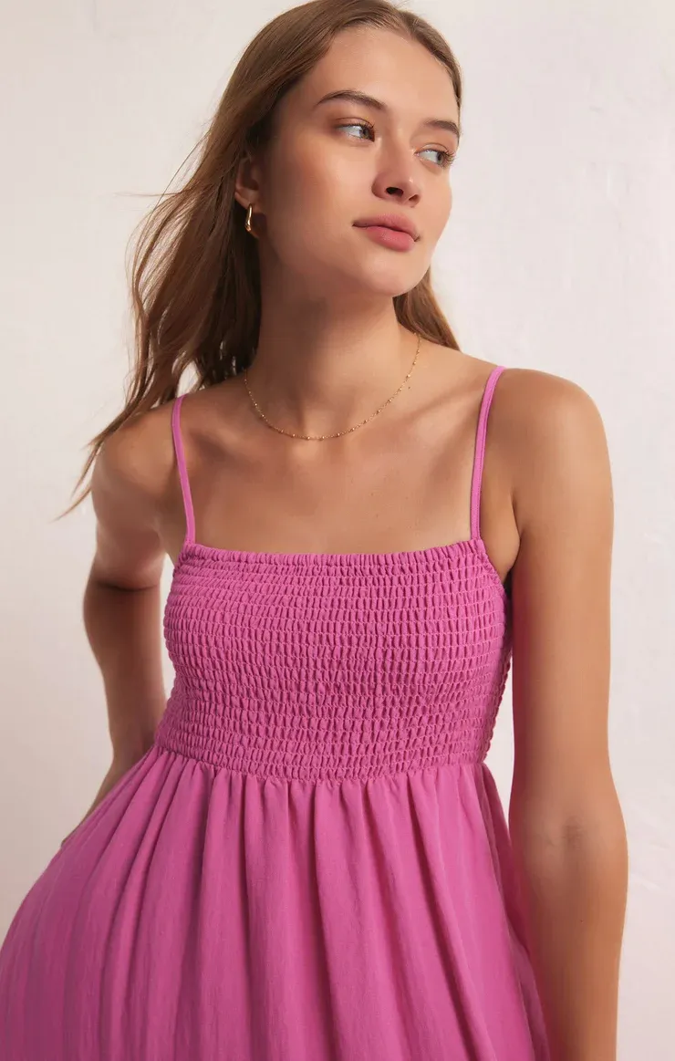 Z Supply Beachside Midi Dress - Heartbreaker Pink