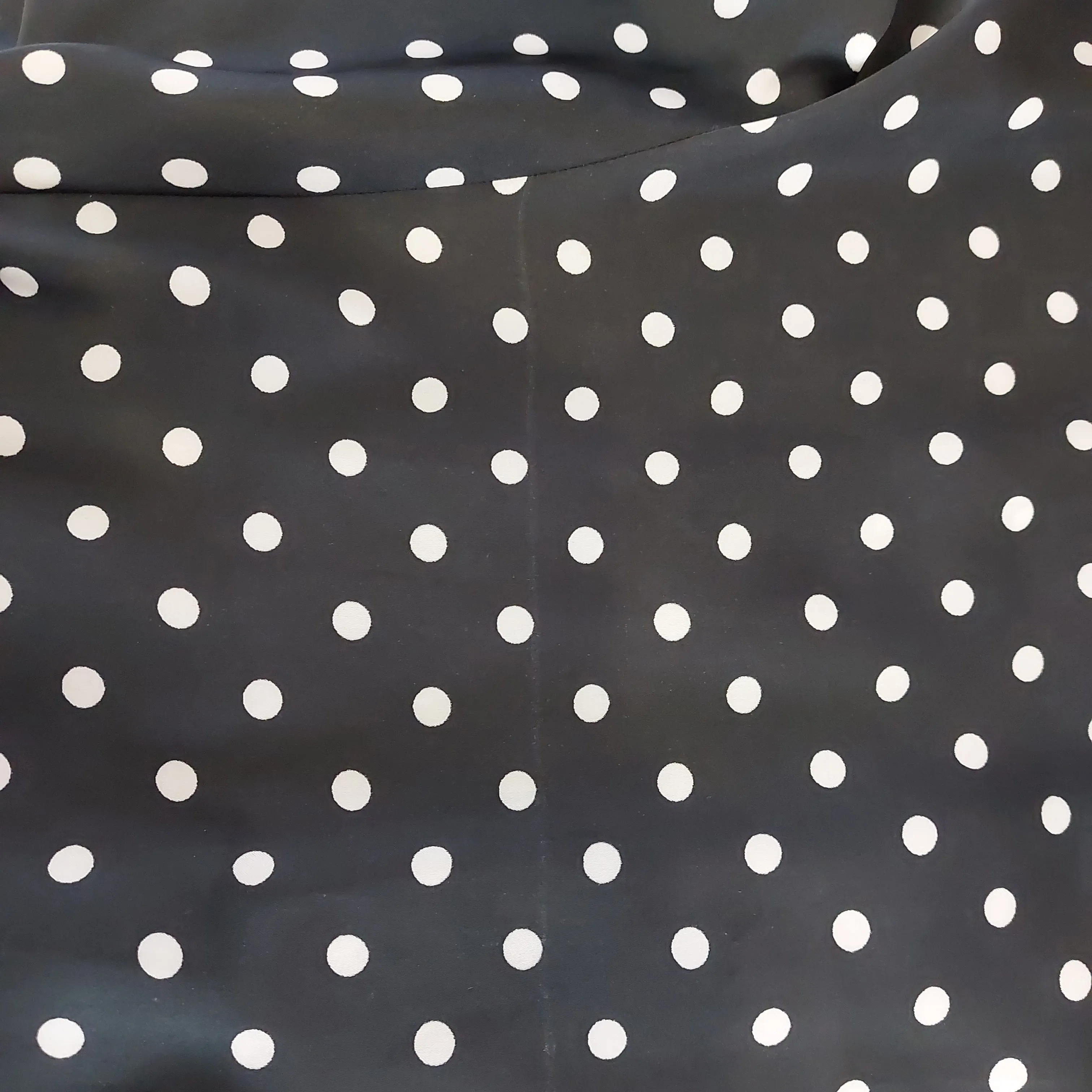 ZARA Black & White Polka Dot Pleated Blouse | Pre loved |